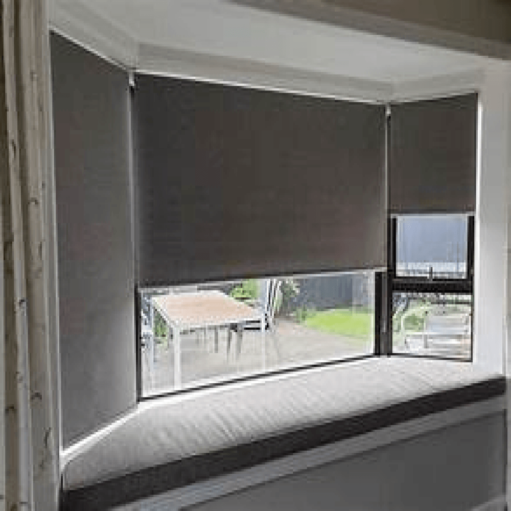 13 sunray window seat roller blinds grey