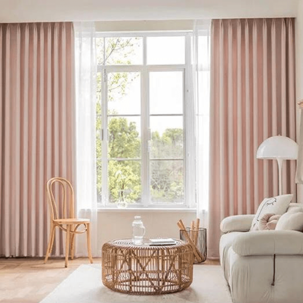7 Sunray day night curtain pink
